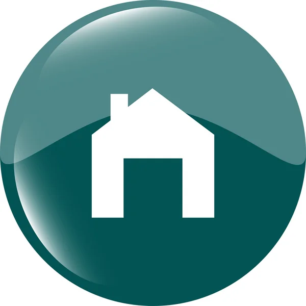 Home web icon, house sign on button — Stock Photo, Image