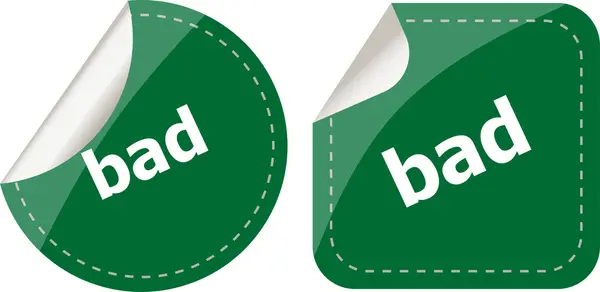 Bad word on stickers button set, label — Stock Photo, Image
