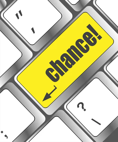 Chance button on computer keyboard key — Stock Photo, Image