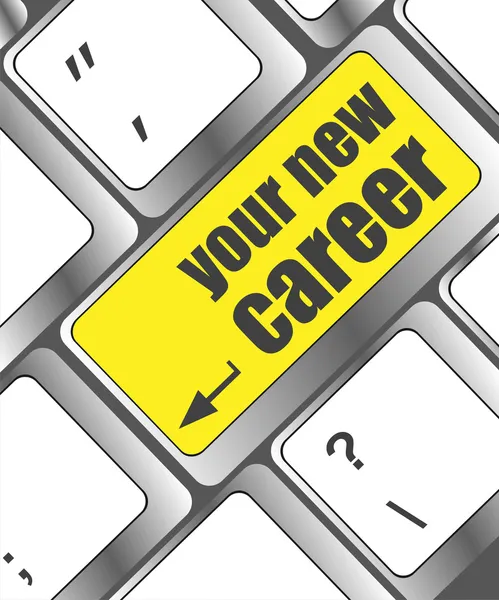 Your new career button on computer keyboard key — Stock Photo, Image