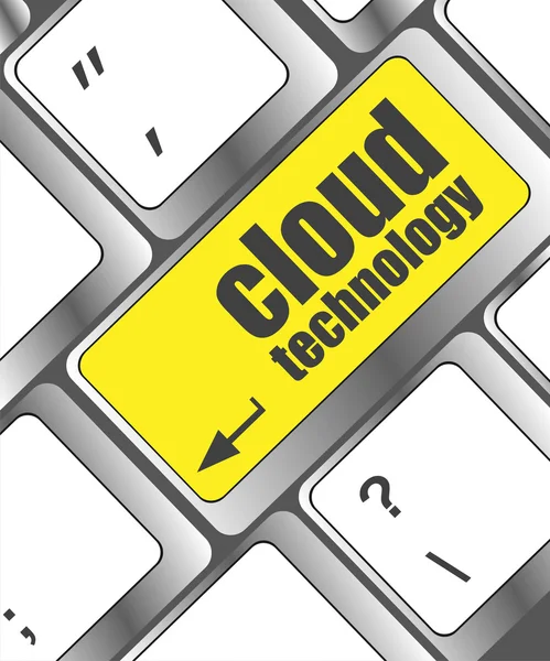 Verbinding maken met cloud concept op de knop van de toetsenbord sleutel — Stockfoto