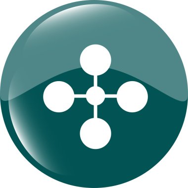 Kimya simgesi web düğmesi beyaza izole edildi