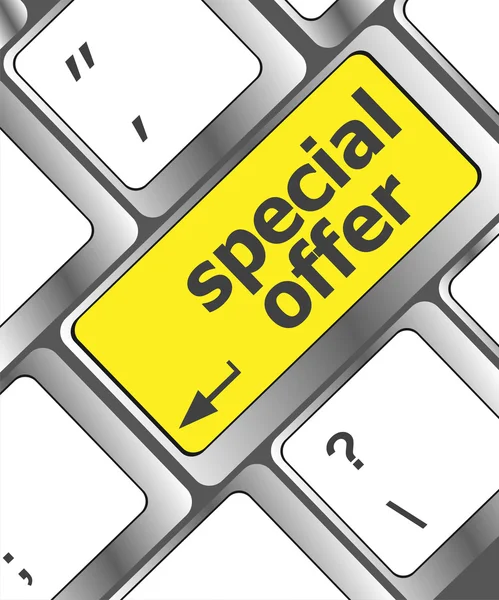 Special offer button on computer keyboard — Stock Photo, Image