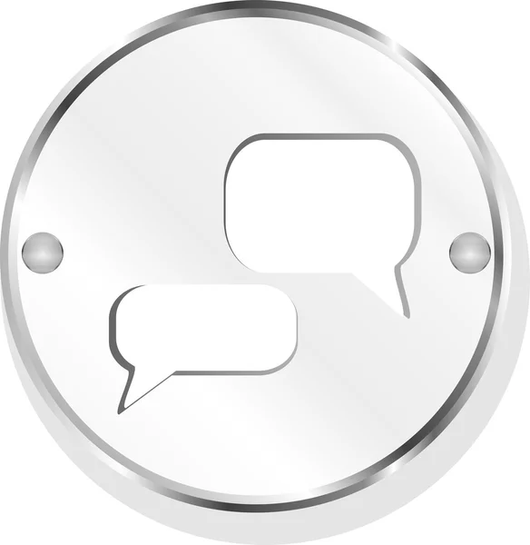 White bubble speech set icon, web button — Stock Photo, Image