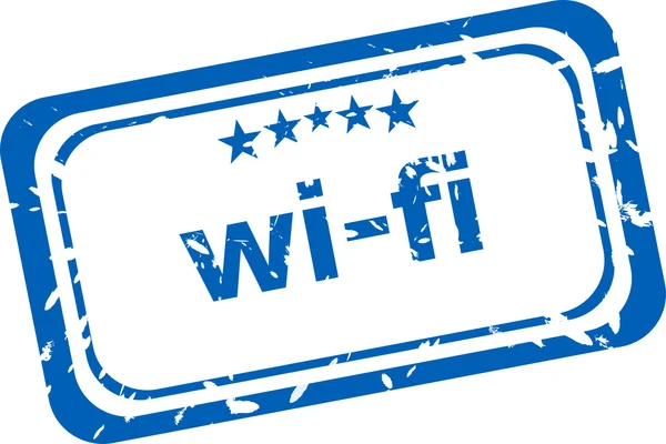 Timbro di gomma Grunge con testo Wi-Fi isolato su bianco — Foto Stock
