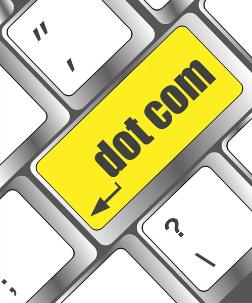 Dot com button on computer keyboard key Stock Photo