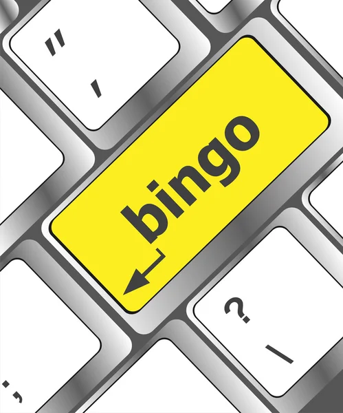 コンピューターのキーボードでビンゴ ボタン — ストック写真