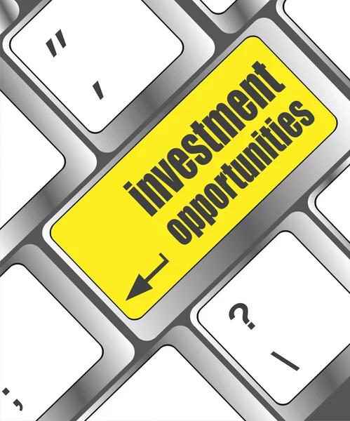 Investire o investire concetti, con un messaggio sul tasto Invio o tastiera. — Foto Stock