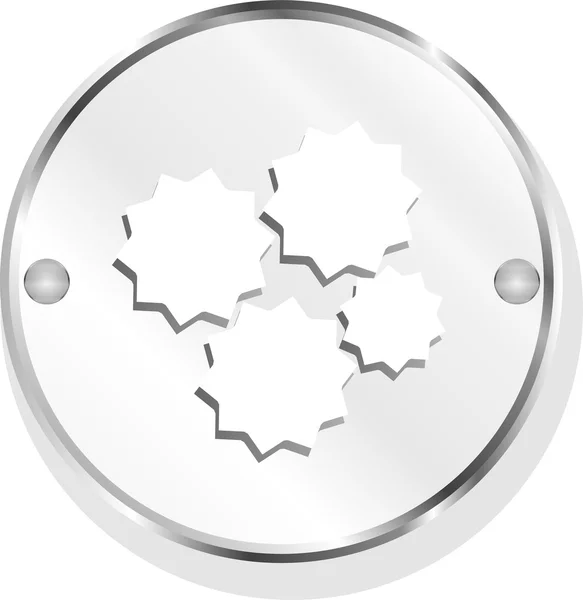 Växel ikon (knapp) isolerad på en vit bakgrund — Stockfoto