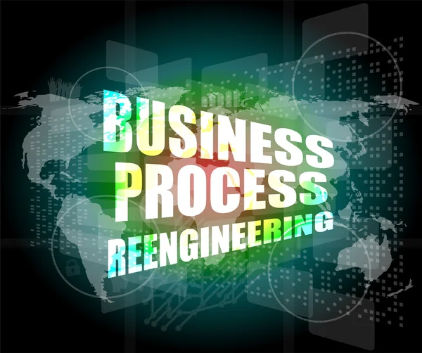 Interfaz de reingeniería de procesos de negocio hi tecnología — Foto de Stock