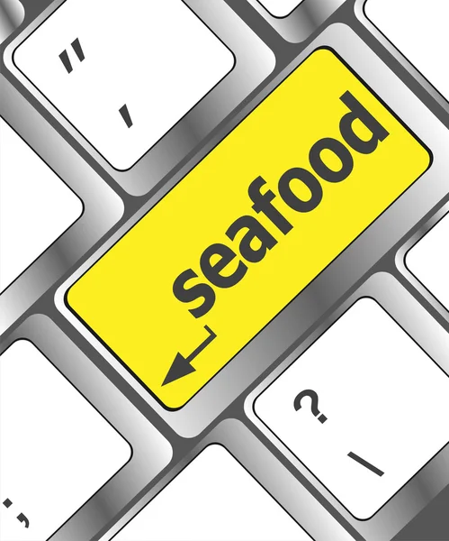 Toetsenbord zeer belangrijke lay-out met zee voedsel knop — Stockfoto