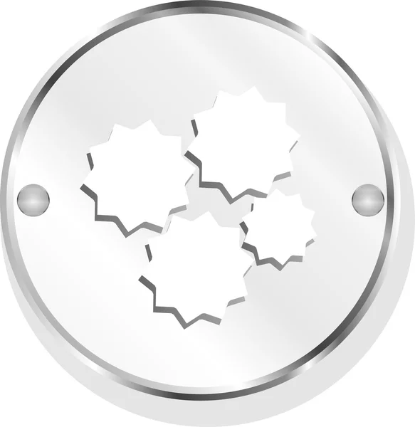 Gears icon (button) isolated on a white background — Stock Photo, Image