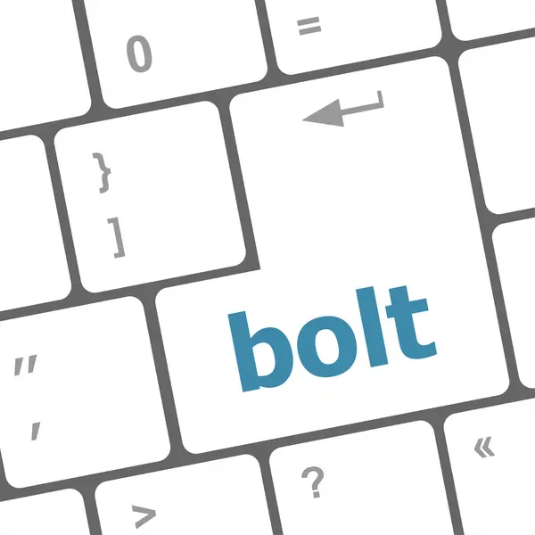Bolt word on keyboard key, notebook computer button — Stock Photo, Image