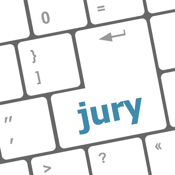 Jury word on computer keyboard pc key — Stock Photo, Image