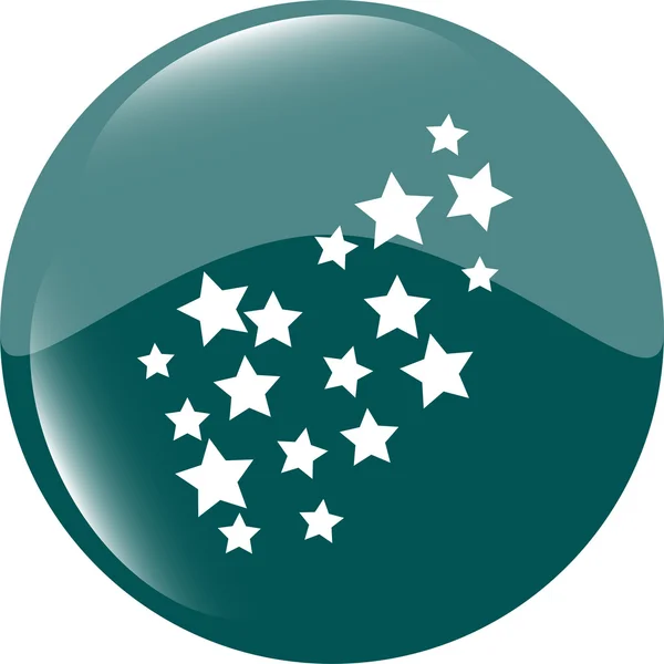 Stars set on web button (icon) isolated on white — Stock Photo, Image