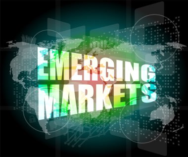 Dijital dokunmatik iş ekranında pazarlama sözcüğü