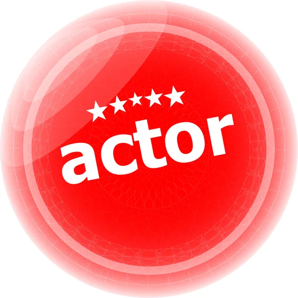 Actor stickers set, icon button isolated on white — Stock Photo, Image