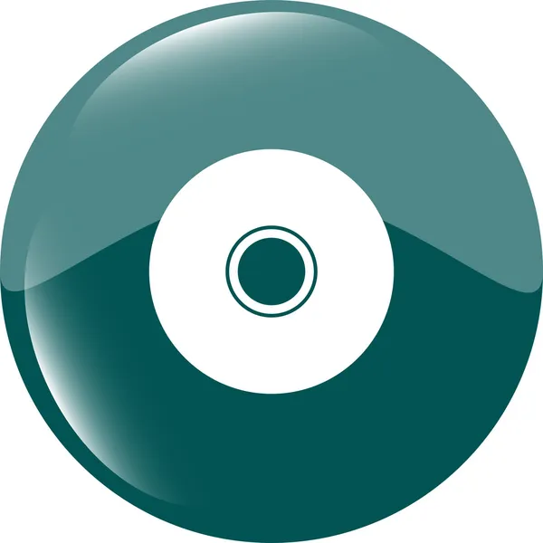 Icona del segno CD o DVD. Simbolo del compact disc. Pulsante del sito Web UI moderno — Foto Stock