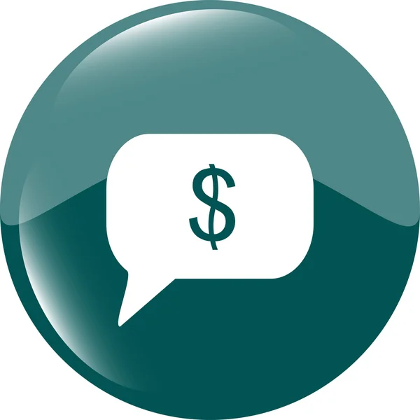 Web icon molnet med dollar tecken — Stockfoto