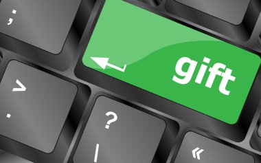 Hediye anahtarı olan bilgisayar klavyesi - iş geçmişi