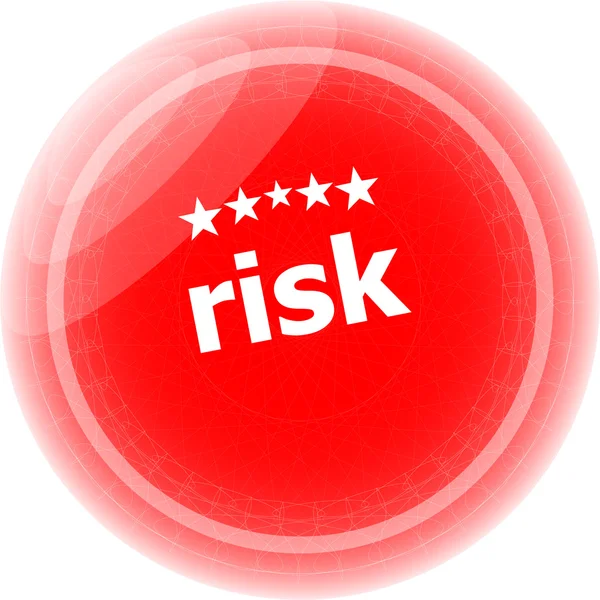 흰색 배경 위에 위험 빨간 고무 스탬프 — 스톡 사진