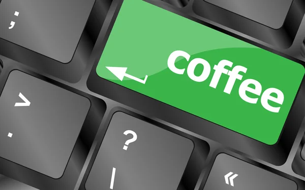 Computertastaturtasten mit Kaffeepause-Taste — Stockfoto