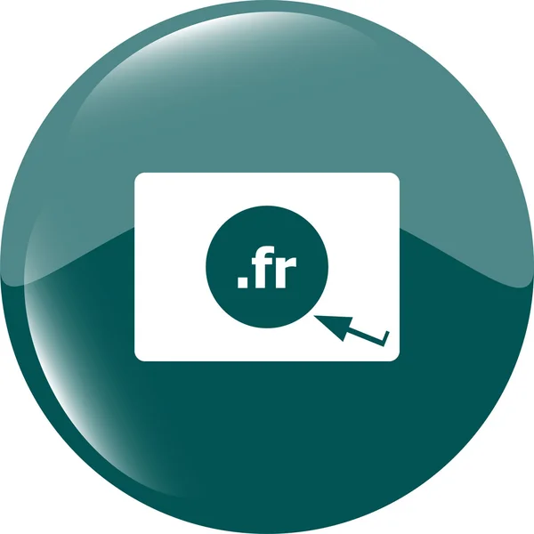Ikona znaku FR domeny. Symbol domeny internetowej najwyższego poziomu — Zdjęcie stockowe