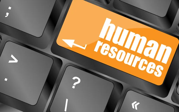 Human resources button on computer keyboard key — Stock Photo, Image