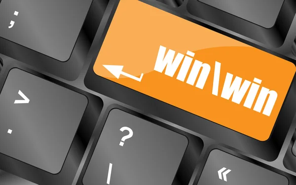 Win button on computer keyboard key — Stock Photo, Image