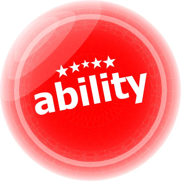 Ability word stickers icon button isolated on white — Stock Photo, Image