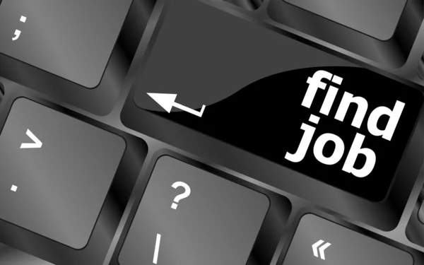 Searching for job on the internet. Jobs button on computer keyboard — Stock Photo, Image