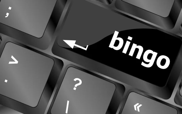 Bingo knop op de computer toetsenbord toetsen — Stockfoto