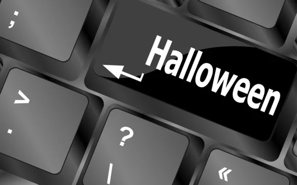 Halloween-knappen på datorns tangentbord — Stockfoto