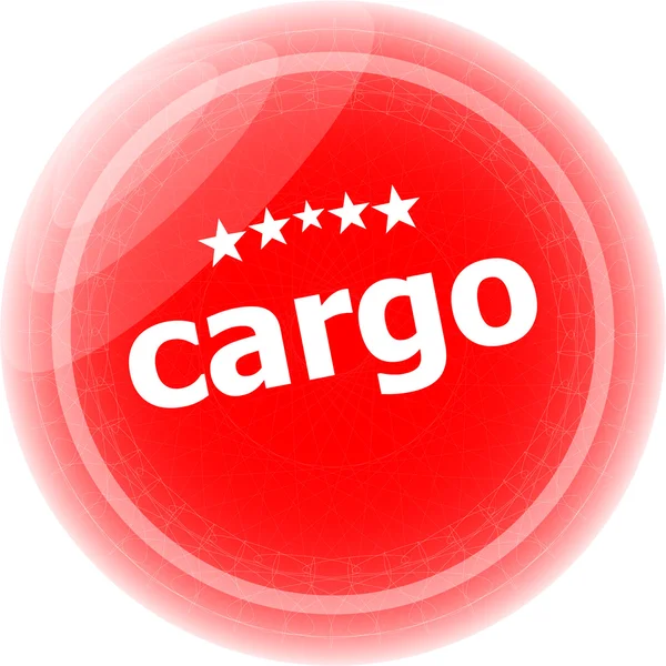 Cargo word stickers red button, web icon button — Stock Photo, Image