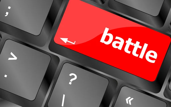 Battle knop op de computer toetsenbord pc sleutel — Stockfoto