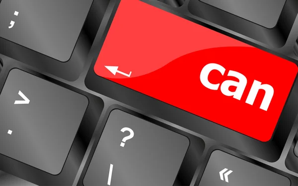 Can word written on computer keyboard key button — Stock Photo, Image