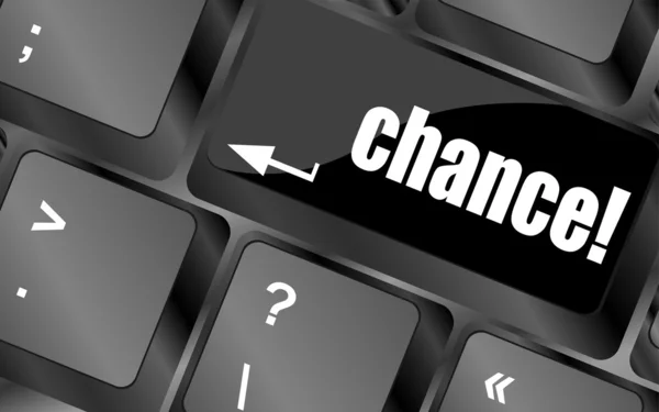 Chance button on computer keyboard key — Stock Photo, Image