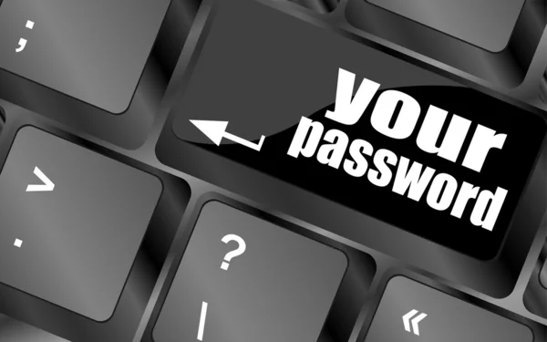Кнопка "пароль" на клавиатуре - концепция безопасности — стоковое фото