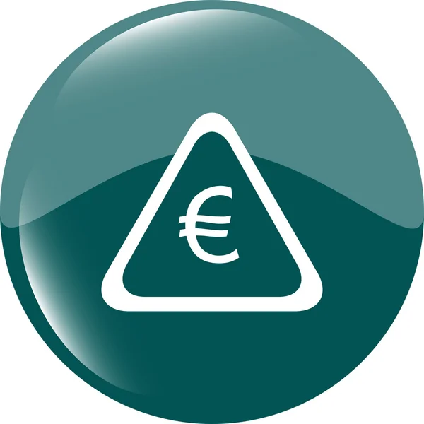 Web icon on cloud with euro eur money sign — Stock Photo, Image
