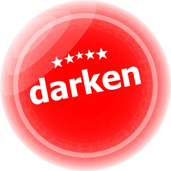 Palabra oscura botón web rojo, etiqueta, icono —  Fotos de Stock
