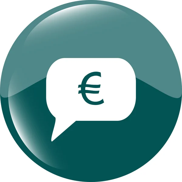 Web icon on cloud with euro eur money sign — Stock Photo, Image