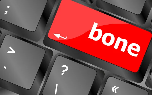 Bone button on computer pc keyboard key — Stock Photo, Image