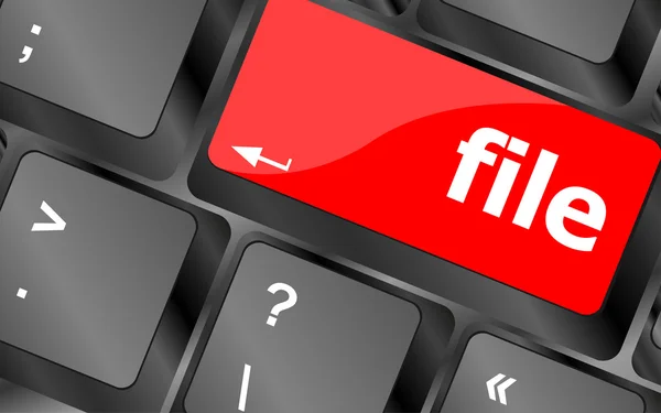 File button on computer pc keyboard key — Stock Photo, Image