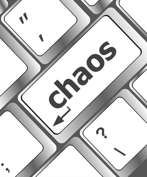 Chaos toetsen op computer toetsenbord, business concept — Stockfoto