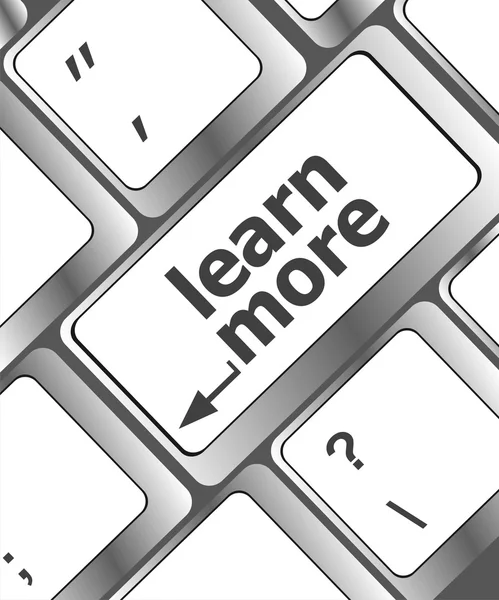 Education concept with learn more button on computer keyboard — Stock Photo, Image