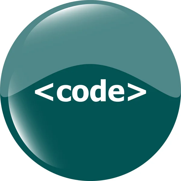 Code sign icon. Programming language symbol. Circles buttons — Stock Photo, Image