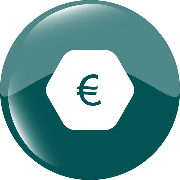 Icona web su cloud con euro eur money sign — Foto Stock