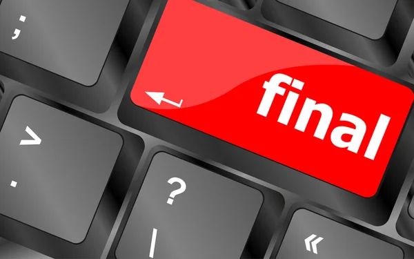 Final button on computer pc keyboard key — Stock Photo, Image