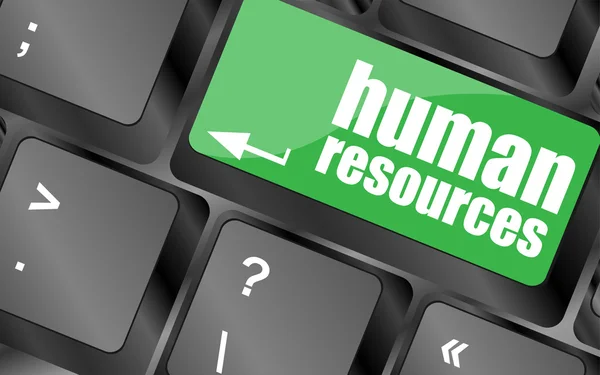 Human resources button on computer keyboard key — Stock Photo, Image