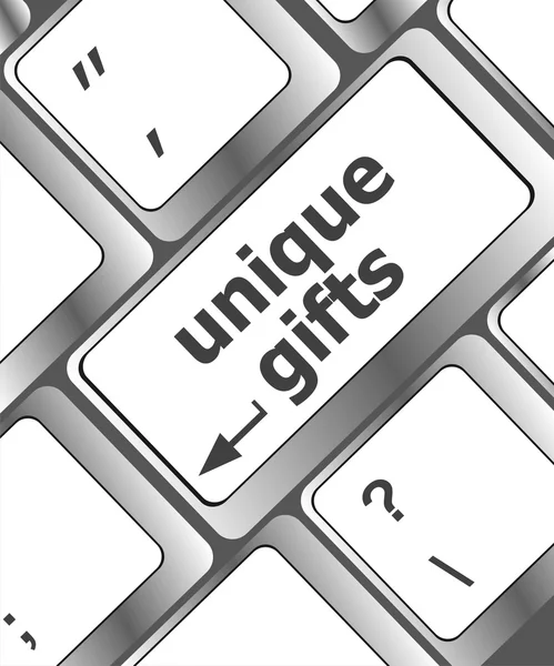 Unique gifts, events button on the keyboard keys - holiday concept — Stock Photo, Image